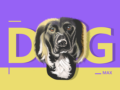 just a pup design illustration painting web