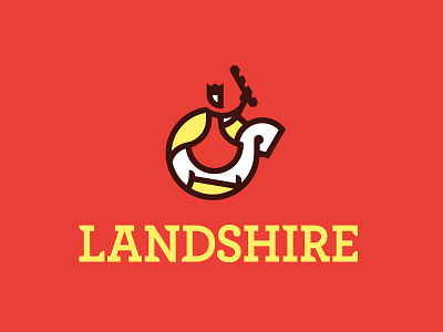 Landshire branding identity illustration king logo sandwich wordmark