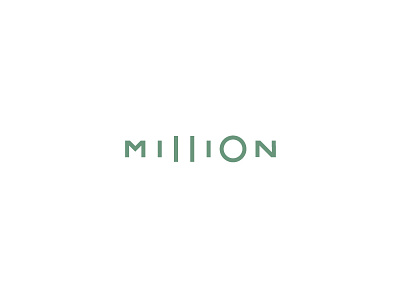 MIllION branding design logo m million money type typography wordmark
