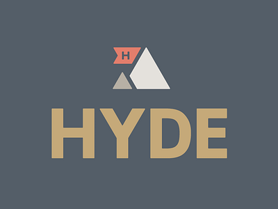 Hyde Sportswear branding identity logo mountain wordmark