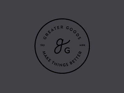Greater Goods Badge badge branding greater goods identity logo trade mark