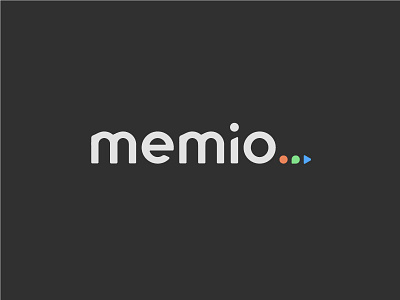 memio app branding logo memories type wordmark