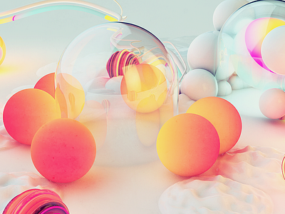 Spherical Gradient c4d motion pink white