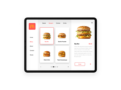 Mcdonalds Kiosk app design minimal ui ui design ux web website
