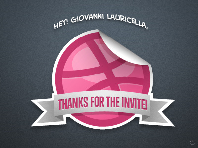 Thanks Giovanni! debut drafted dribbble giovanni lauricella logo sticker