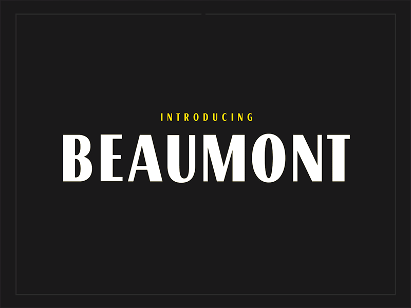 Beaumont animation black deco font lettering letters motion sans serif text type typography