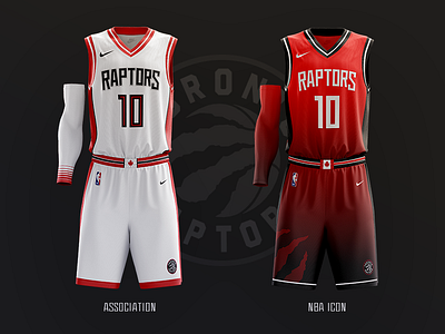 Toronto Raptors // Jerseys 1 & 2 basketball brand branding canada jersey nba nike raptors sport toronto typography uniform