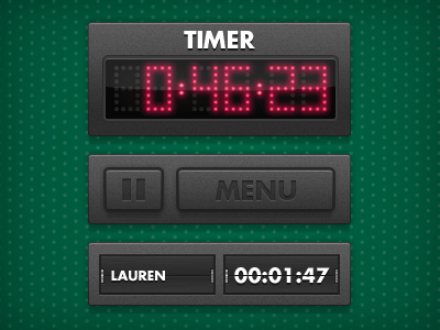 Krispy Kreme UI elements button controls game menu noise timer ui