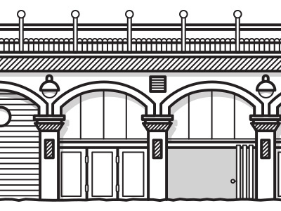 Brighton Music Hall brighton building illustration line wedding