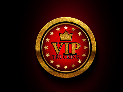 VIP Trucking black creative golden luxury luxury logo premium red redesign stars trucking vip