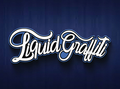 Liquid Graffiti blue blue and white creative graffiti graphicdesign liquid logo