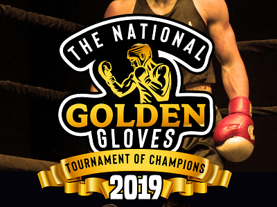 The National Golden Gloves 2019 2019 boxer boxing boxing glove branding event fightclub golden logo tournament