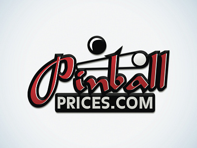 Pinball Prices.com ballard creative fun game app game logo logo pinball red and black