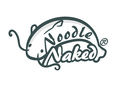 Noodle Naked catfish creative fish flat logo naked noodle