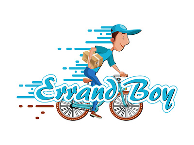 Errand Boy best blue and white branding creative logo ui