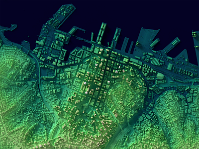 Auckland Viridis 3d auckland blender cartography geodataviz