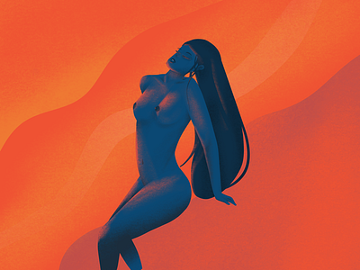 Nude Study art dribbble empower illustration procreate woman