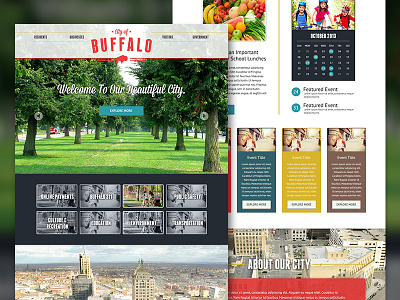 City of Buffalo Website branding buffalo city digital responsive web web design website