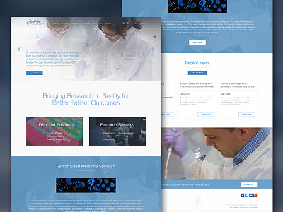 Empire Genomics V2 dna genomics science ui web web design website