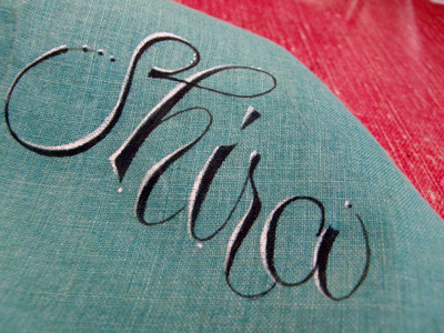 Shira Hankerchief brush calligraphy fabric