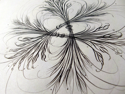 Trinity in Ink calligraphy ink pointed pen