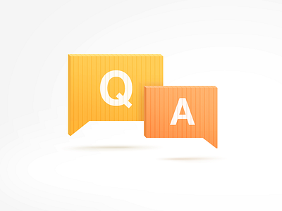 Chat Icon answer chat clean design icon idea orange qa question yellow