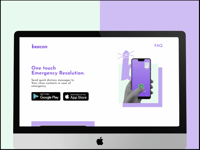 Beacon - Website animation app design gif illustration interface logo minimal minimalist mockup motion ui ux web website website design