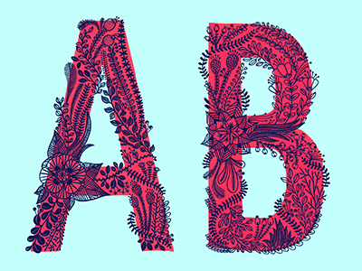 Alphabotanicals alphabet botanicals illustration lettering