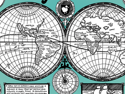 Defunctis Maximus illustration magazine map pen and ink