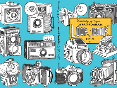 Look Book book cover illustration pen and ink