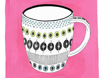 Drawings of Things #4 hand drawn illustration mug object pen and ink