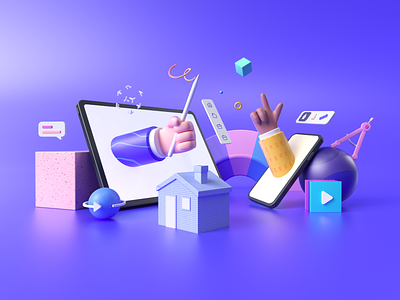 3D Illustration designs, themes, templates and downloadable graphic  elements on Dribbble