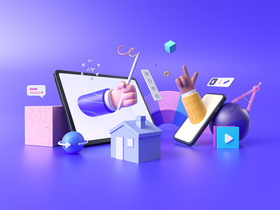 Download 3d Illustration Designs Themes Templates And Downloadable Graphic Elements On Dribbble