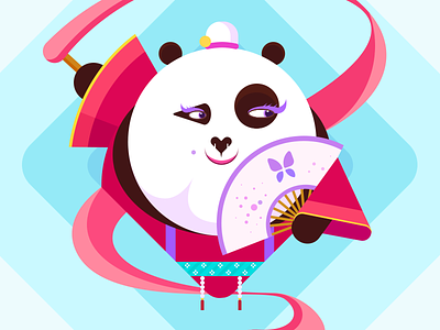 Kung Fu Panda 3 Mei Mei flat illustrator kungfu mei mei panda