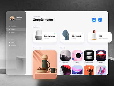 Smart Home Dashboard app cards clean dashboard design fashion flat interface minimalist simple smart home ui ux