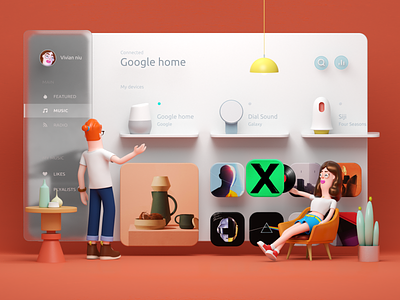 Smart Home Dashboard _ red
