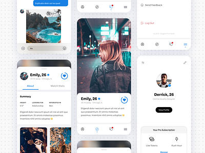 Mock Dating App clean ui dating design mobile mobile app mockups sketch