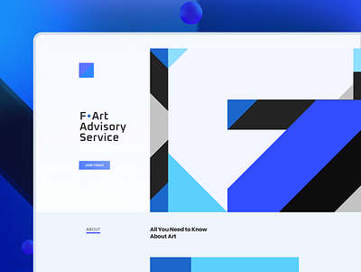 F-Art Advisory Service Landing Page figma gis graphic design map nft