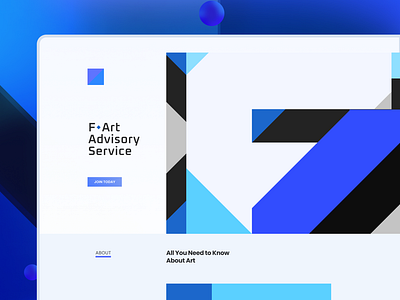 F-Art Advisory Service Landing Page figma gis graphic design map nft