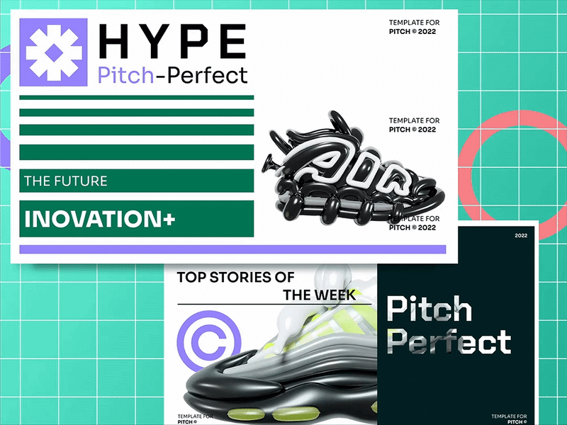 The Hype Pitch Perfect animation best branding free graphic design ide logo minimal motion motion graphics playoff poster ppt presentation slide template typography ui weeklywarmup