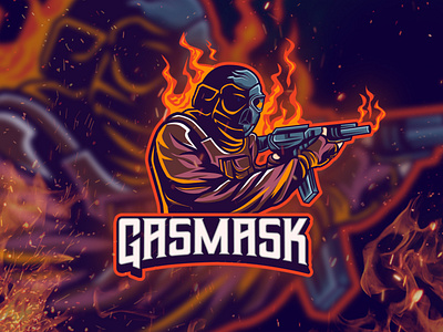 Gasmask esport logo design