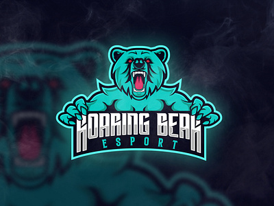 roaring bear esport logo design