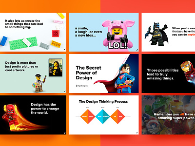 Design Thinking for Kids! design design thinking flat graphic design lego presentation design