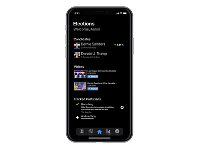 Mockup Elections iOS App (Rev1) design flat minimal ui