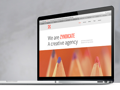 Zyndicate Teaser design development macbook pro preview website