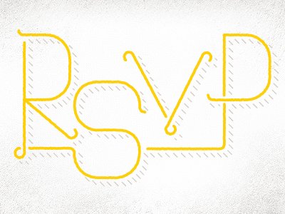 RSVP custom type gray yellow