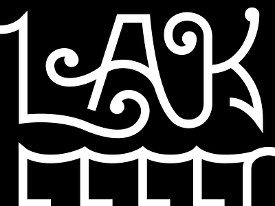 LAK black custom lettering white