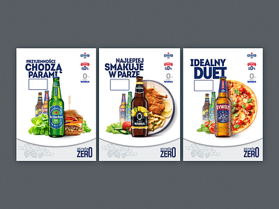Strefa ZERO HoReCa posters advertising beer branding design illustration kv poster poster design typography warsaw