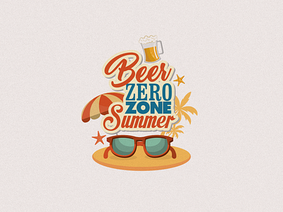 Beer ZERO zone & Summer art beer beer art design logo logo design summer typography warsaw zero zone