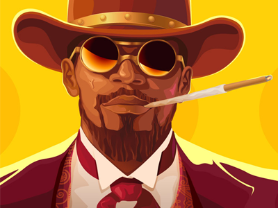 Django Unchained 2012 ai flim illustration vector